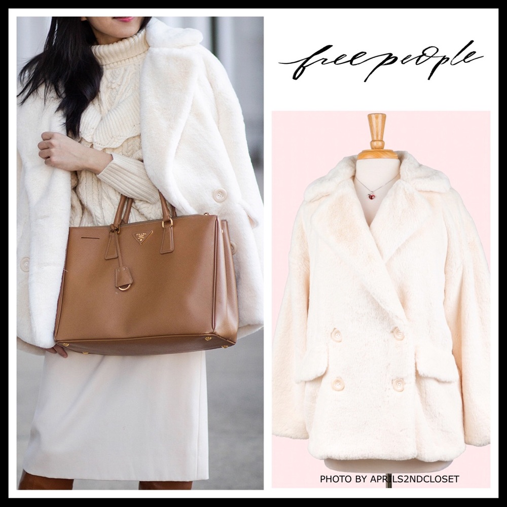 FREE PEOPLE BOHO TEDDY COAT FAUX FUR JACKET A3C - Picture 6 of 16